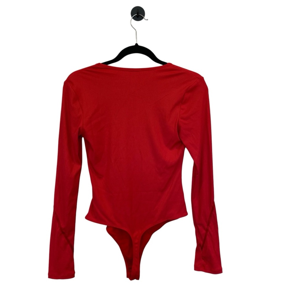 Free People Victoria Plunge Bodysuit In Garnet Rose Size Medium - Picture 6 of 10